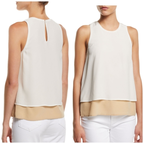 L'AGENCE Tops - L'AGENCE 100% Silk  Catarina Layered Silk Tank Top size Large